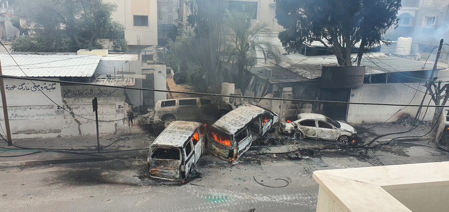 MSF cars and minibus destroyed by Israeli army
