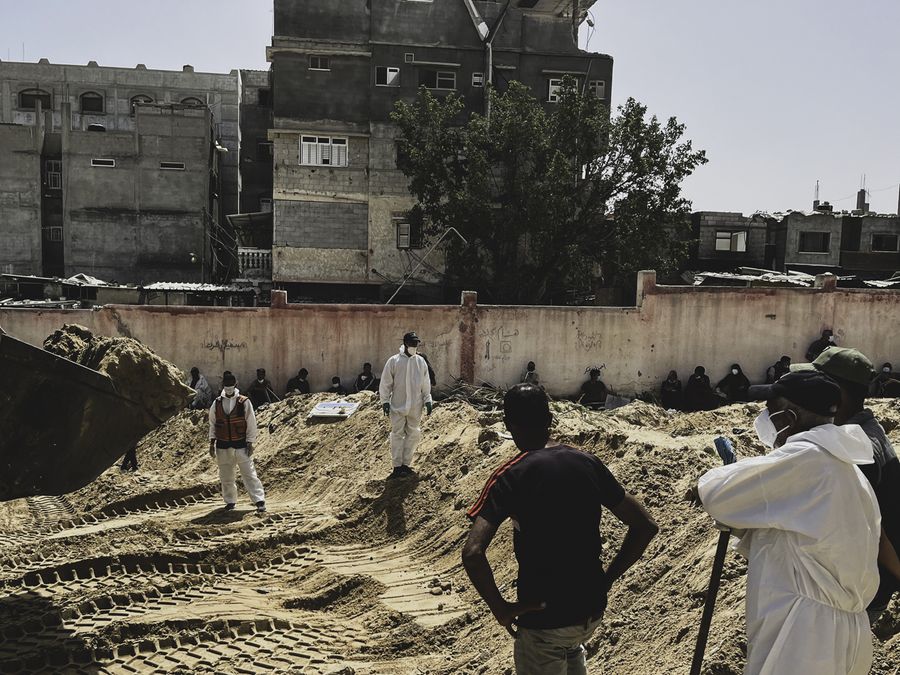 Mass graves discovered inside Nasser Hospital